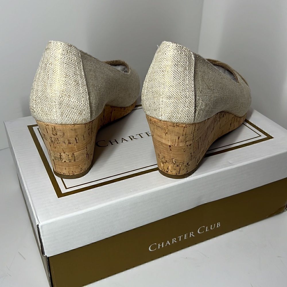 Charter Club Toniie Platino Wedge Sandals size 8.5M - Picture 3 of 8